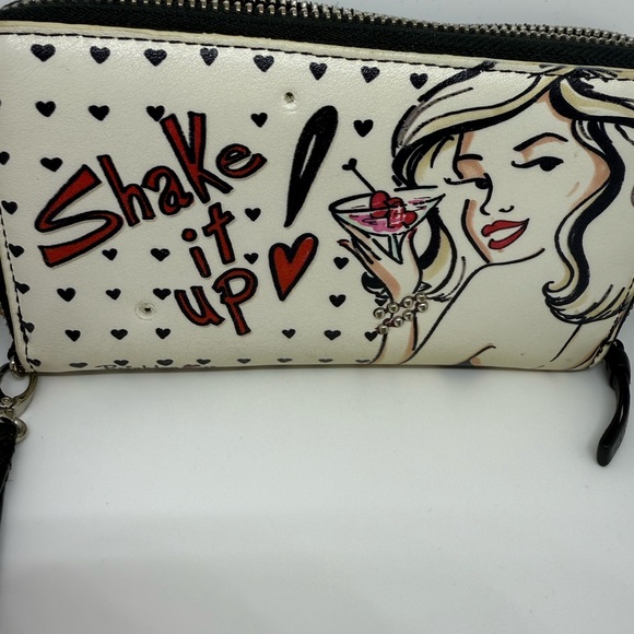 Brighton “Shake It Up” martini leather zipper wallet wristlet - Picture 6 of 8